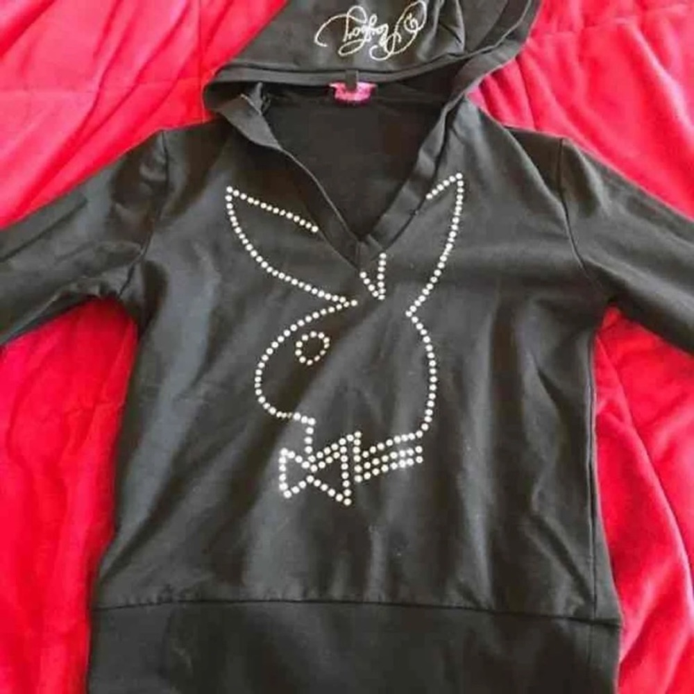 Swarovski playboy hooded sweatshirt